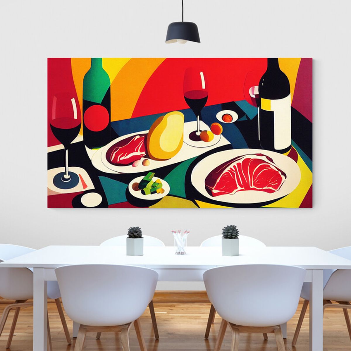 TAYRONA STORE - Cuadro En Lienzo Para Comedor Bodegon 255 110x60cm