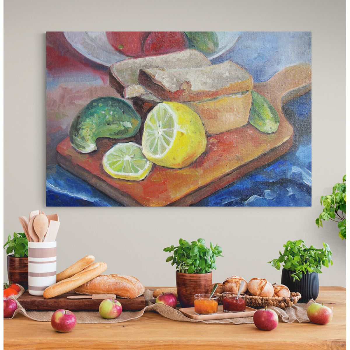 TAYRONA STORE - Cuadro En Lienzo Para Comedor Bodegon 244 70x50cm