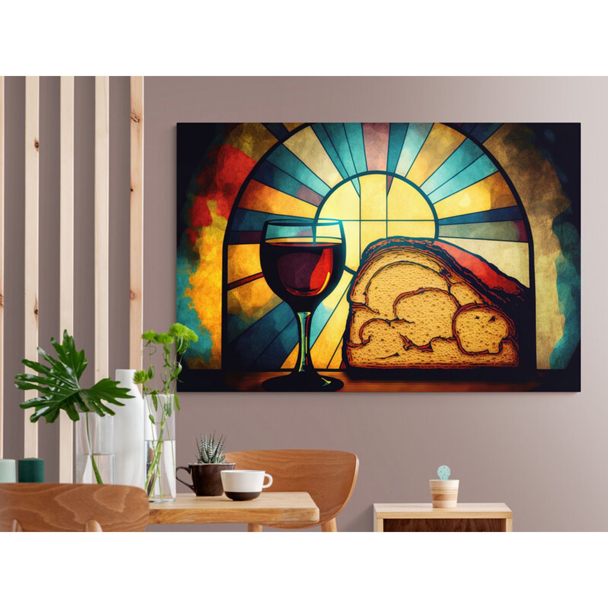 TAYRONA STORE - Cuadro En Lienzo Para Comedor Bodegon 281 50x35cm