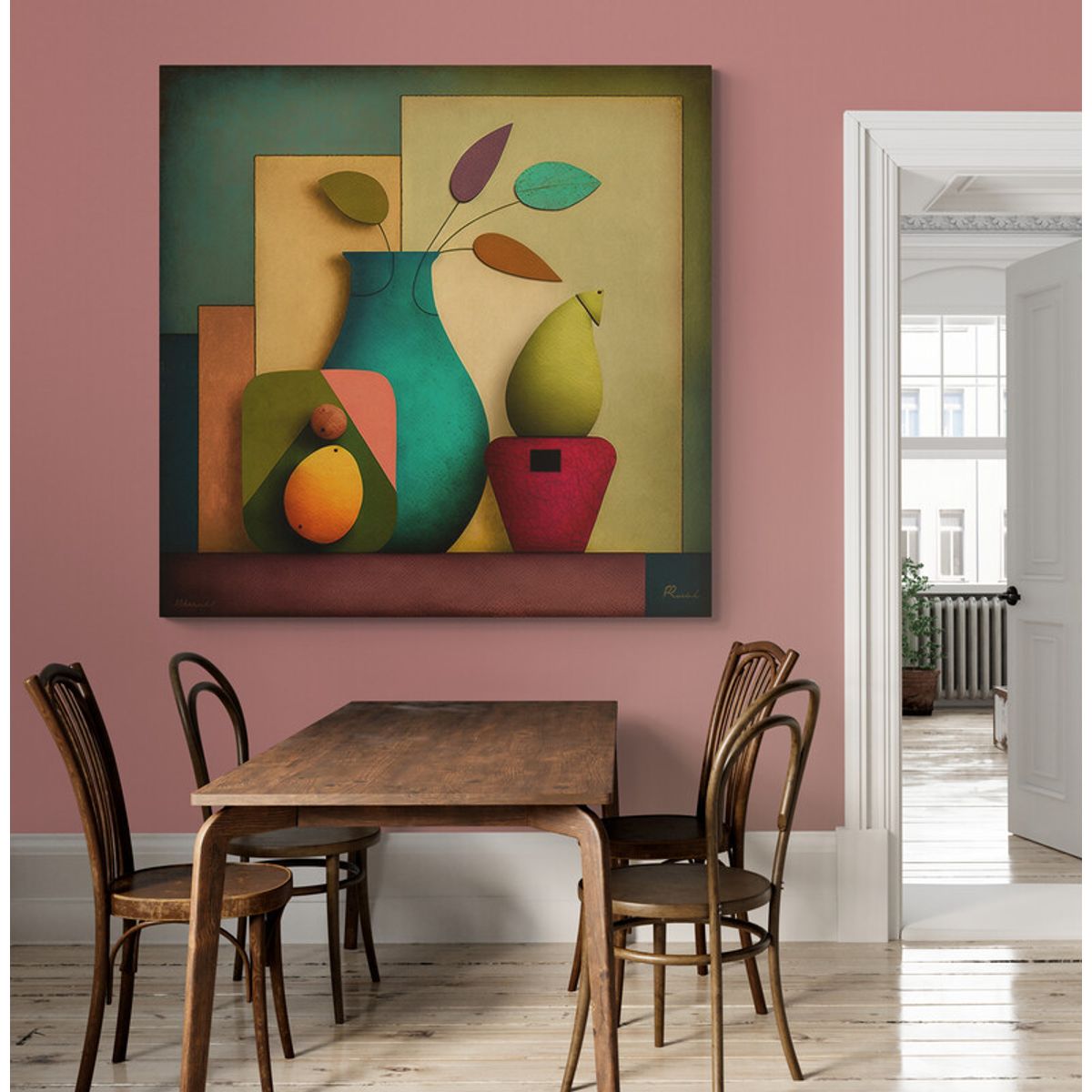 TAYRONA STORE - Cuadro En Lienzo Para Comedor Bodegon 299 60x60cm