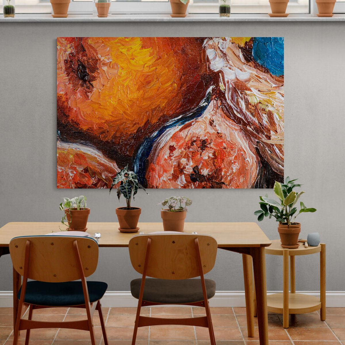 TAYRONA STORE - Cuadro En Lienzo Para Comedor Bodegon Frutas 116 50x35cm