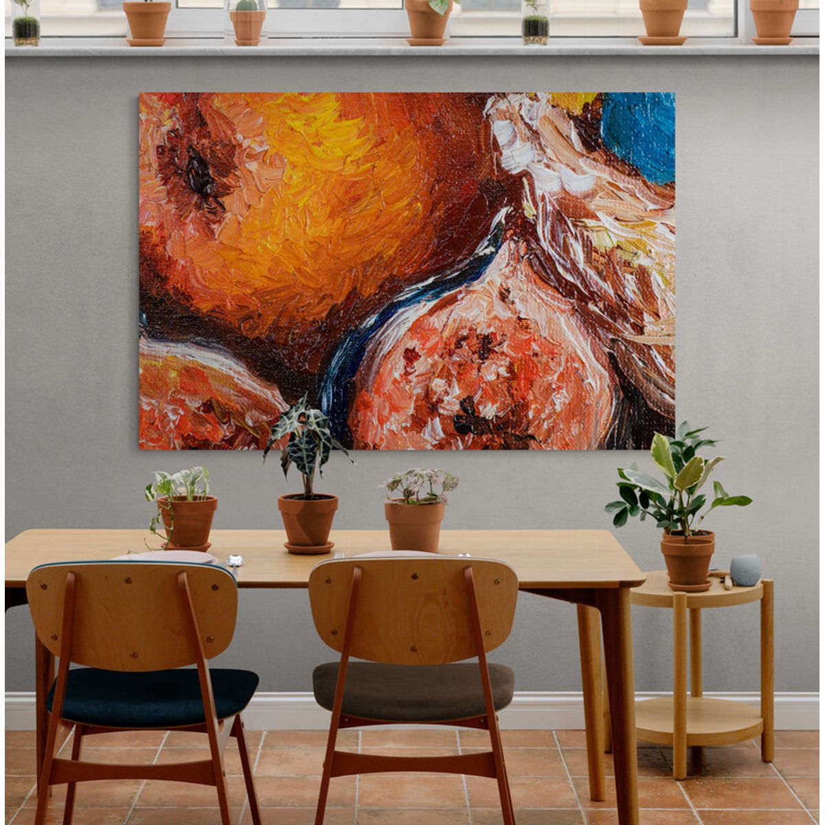 TAYRONA STORE - Cuadro En Lienzo Para Comedor Bodegon Frutas 116 50x35cm