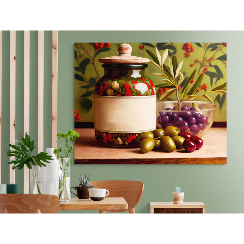 TAYRONA STORE - Cuadro En Lienzo Para Comedor Bodegon Frutas 268 70x50cm
