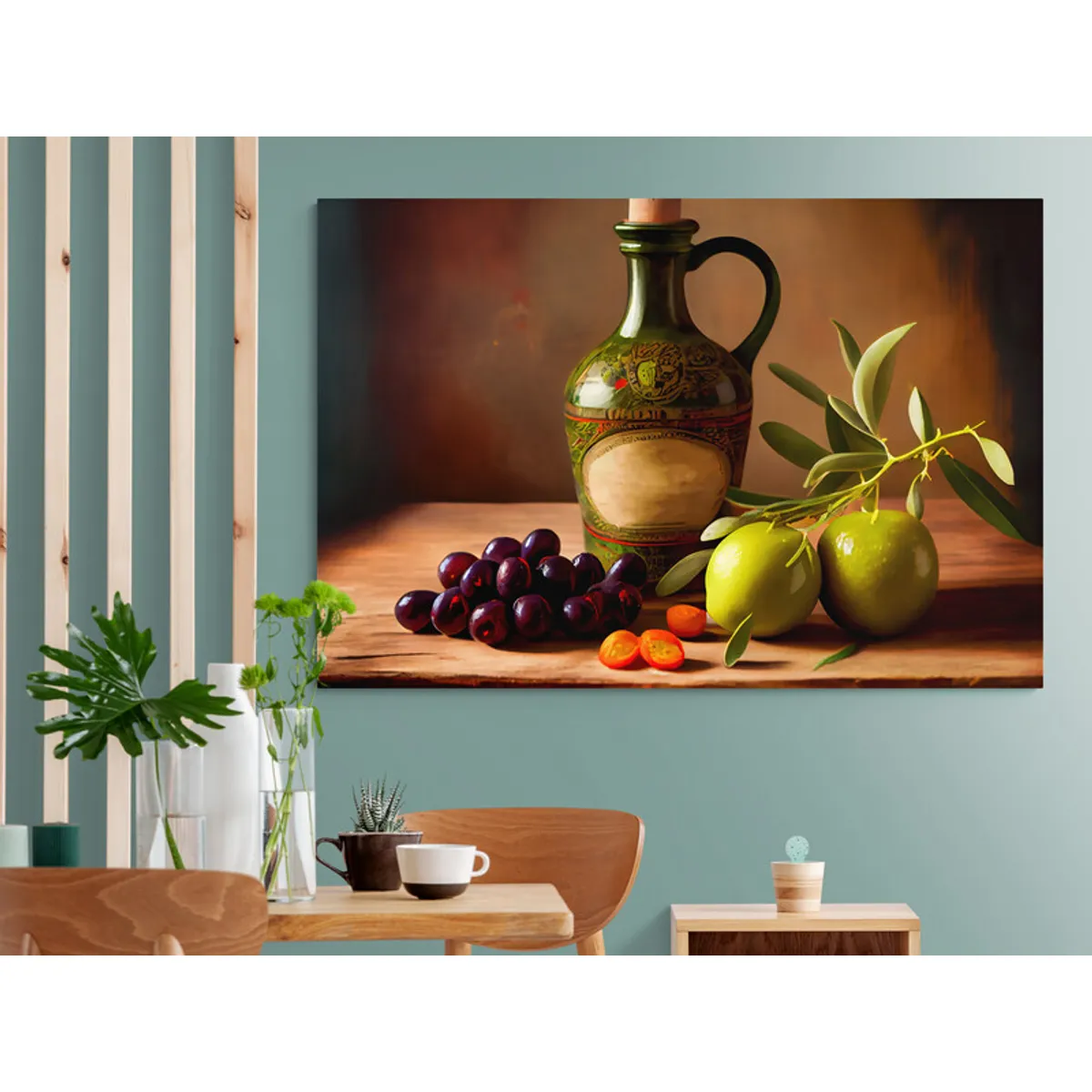 TAYRONA STORE - Cuadro En Lienzo Para Comedor Bodegon Frutas 269 120x80cm
