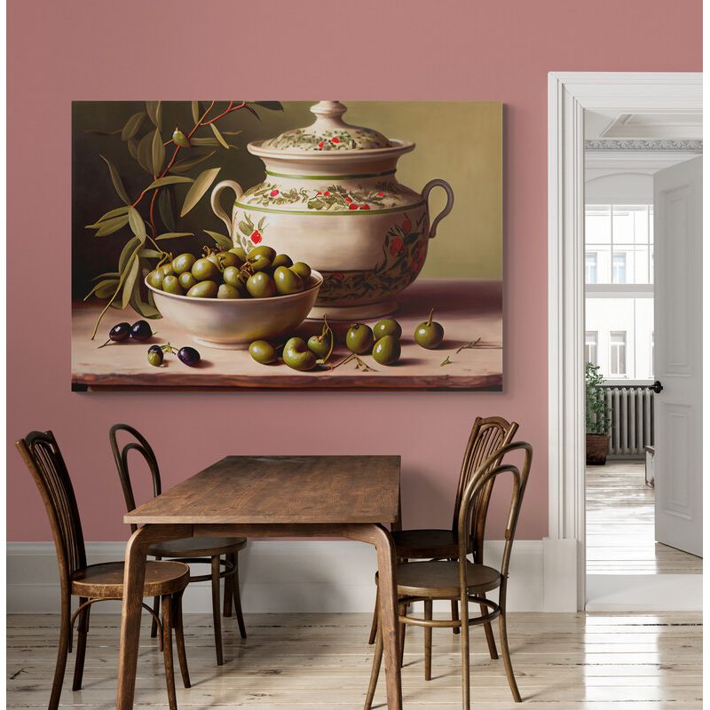TAYRONA STORE - Cuadro En Lienzo Para Comedor Bodegon Frutas 271 100x70cm