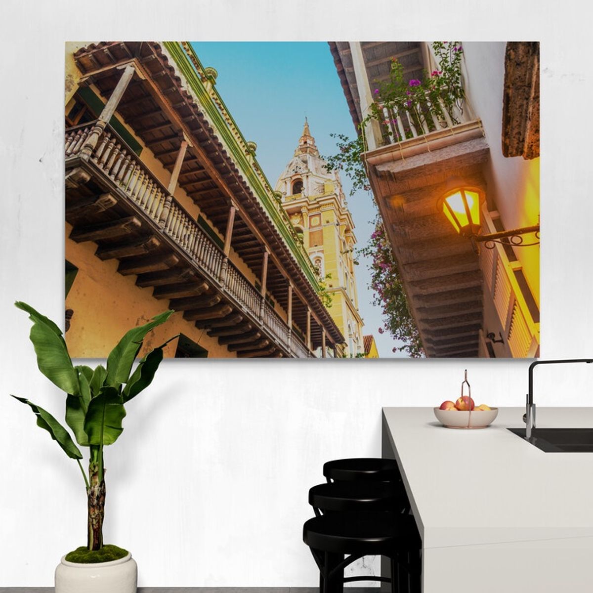 TAYRONA STORE - Cuadro En Lienzo Para Comedor Cartagena 005 100x70cm
