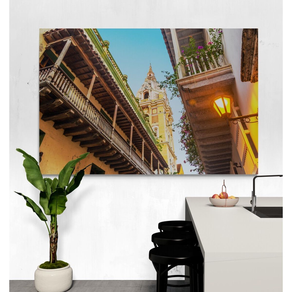 TAYRONA STORE - Cuadro En Lienzo Para Comedor Cartagena 005 100x70cm