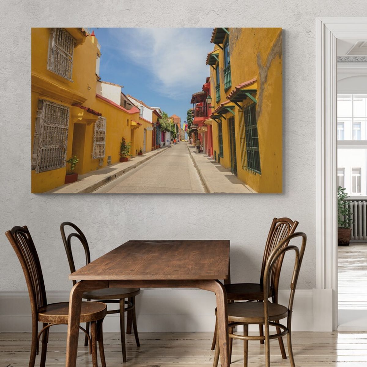 TAYRONA STORE - Cuadro En Lienzo Para Comedor Cartagena 006 100x70cm