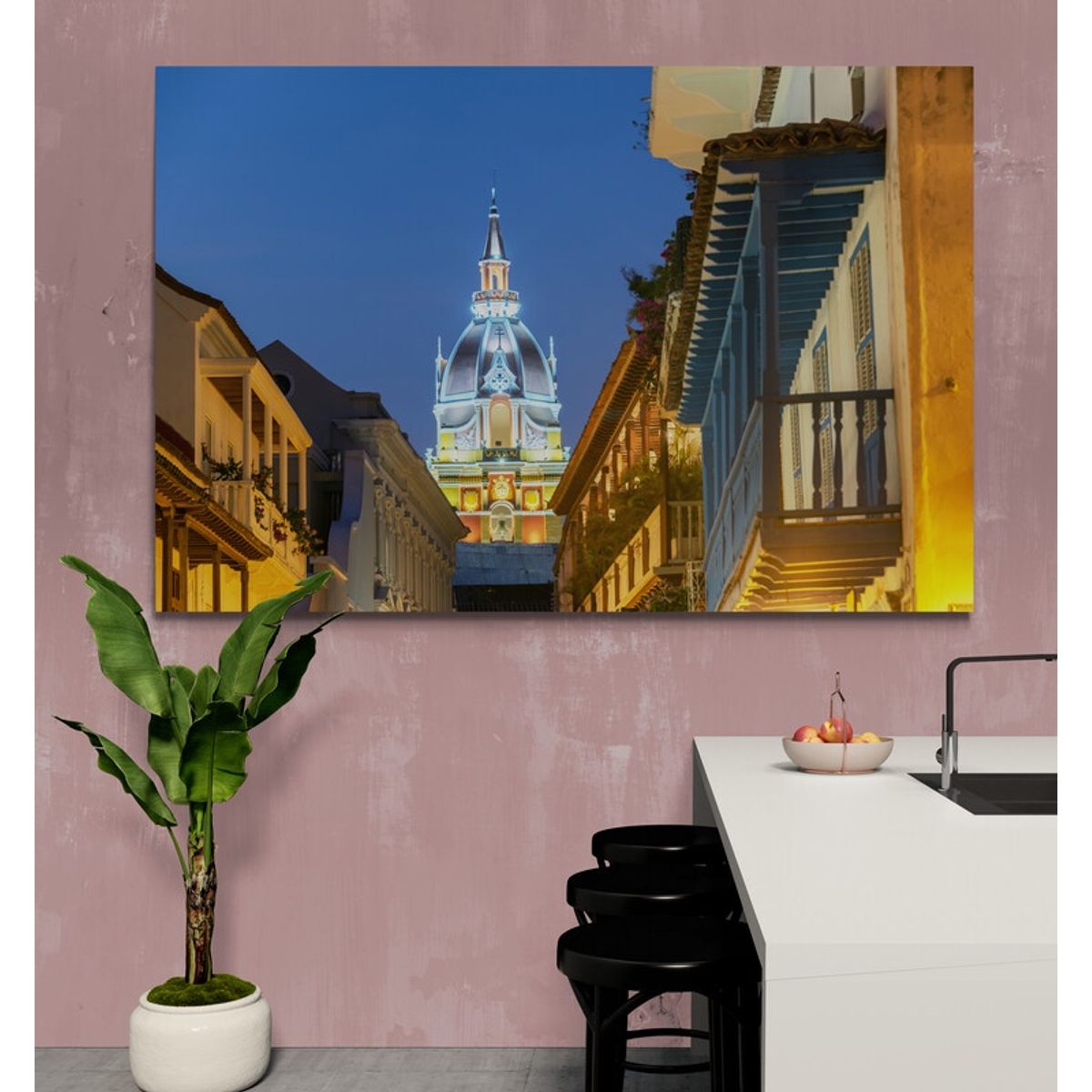 TAYRONA STORE - Cuadro En Lienzo Para Comedor Cartagena 010 120x80cm