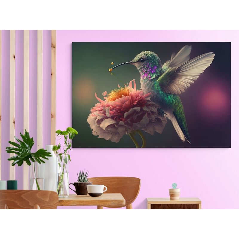 TAYRONA STORE - Cuadro En Lienzo Para Comedor Colibri 116 50x35cm