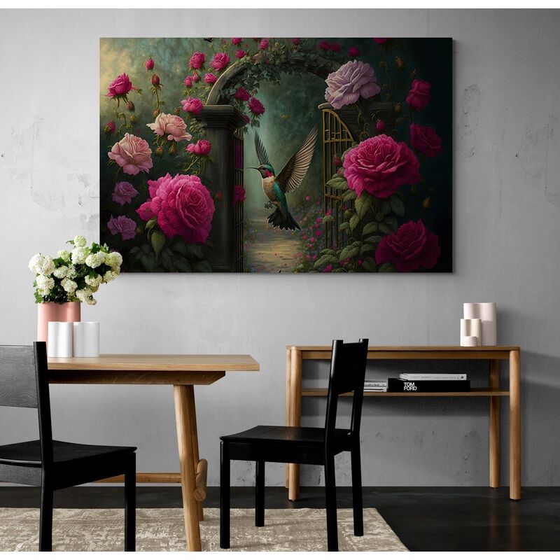 TAYRONA STORE - Cuadro En Lienzo Para Comedor Colibri 142 70x50cm