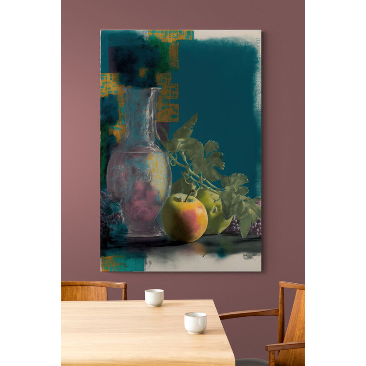 TAYRONA STORE - Cuadro En Lienzo Para Comedor Bodegon Frutas 291 70x100cm