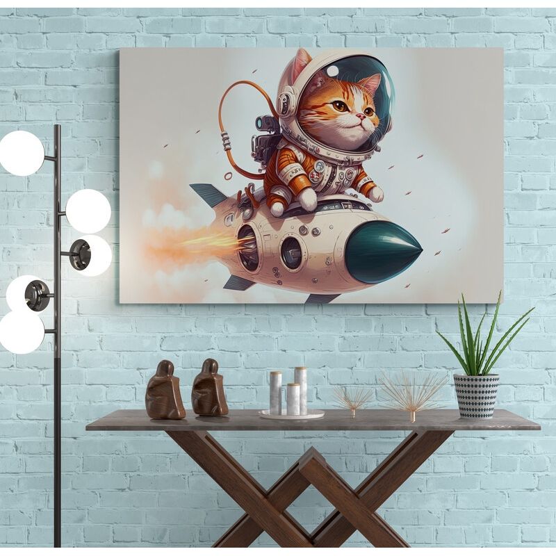 TAYRONA STORE - Cuadro En Lienzo Para Comedor Gatos 287 100x70cm