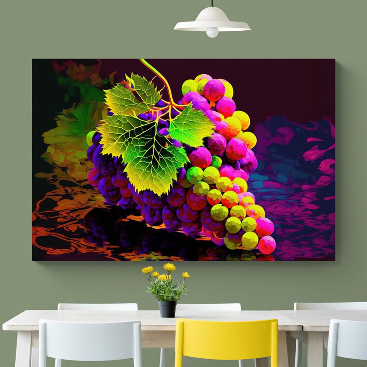 TAYRONA STORE - Cuadro En Lienzo Para Comedor Bodegon Frutas 279 100x70cm