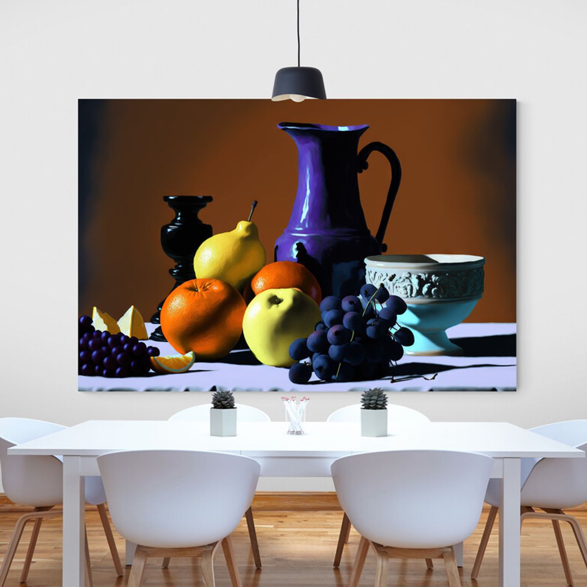 TAYRONA STORE - Cuadro En Lienzo Para Comedor Bodegon Frutas 305 70x50cm
