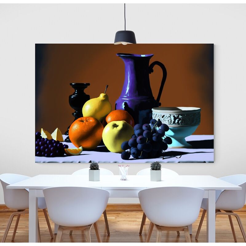 TAYRONA STORE - Cuadro En Lienzo Para Comedor Bodegon Frutas 305 120x80cm