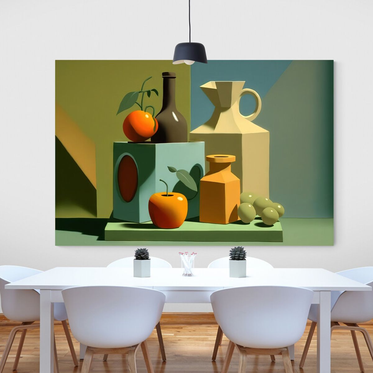 TAYRONA STORE - Cuadro En Lienzo Para Comedor Bodegon Frutas 309 50x35cm