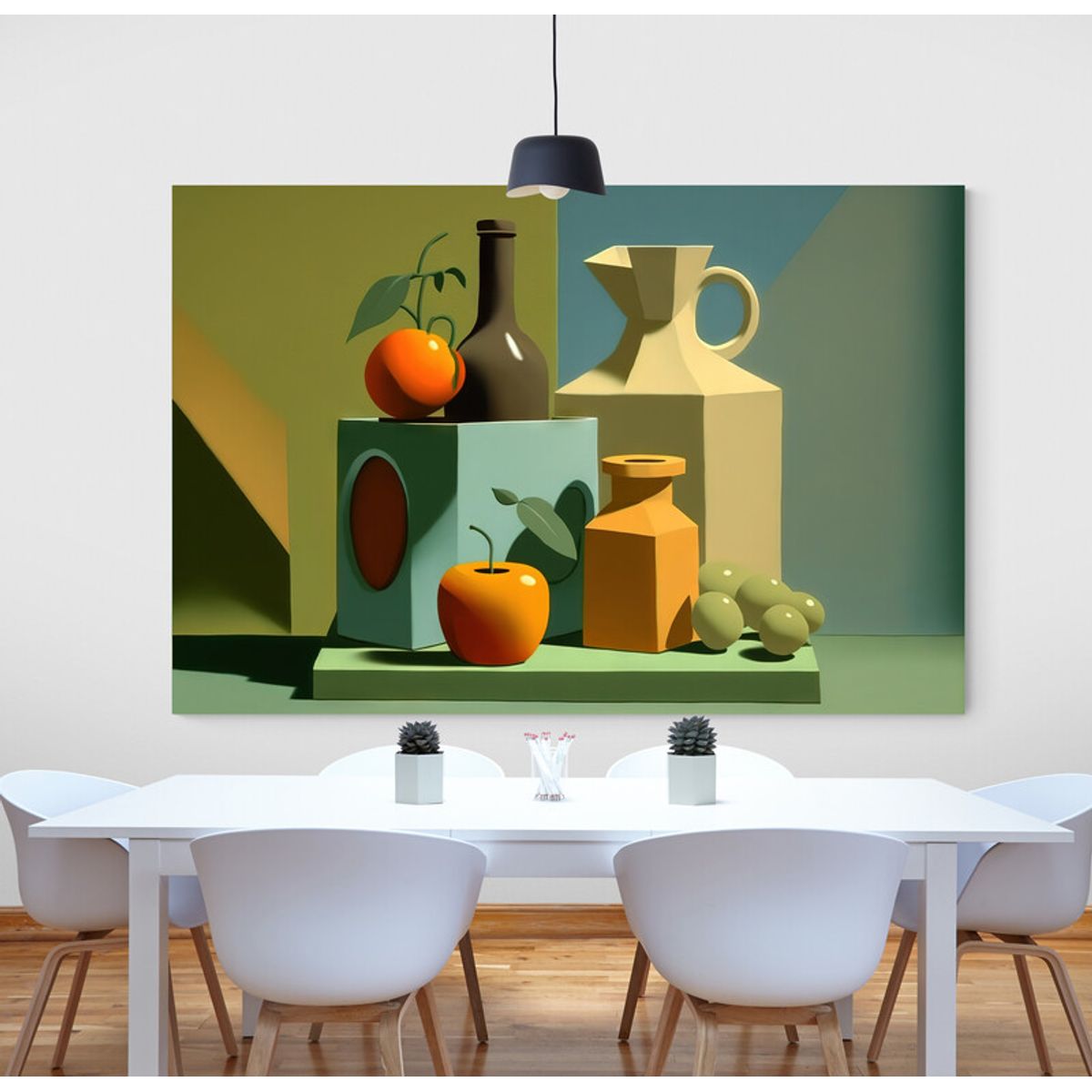 TAYRONA STORE - Cuadro En Lienzo Para Comedor Bodegon Frutas 309 50x35cm