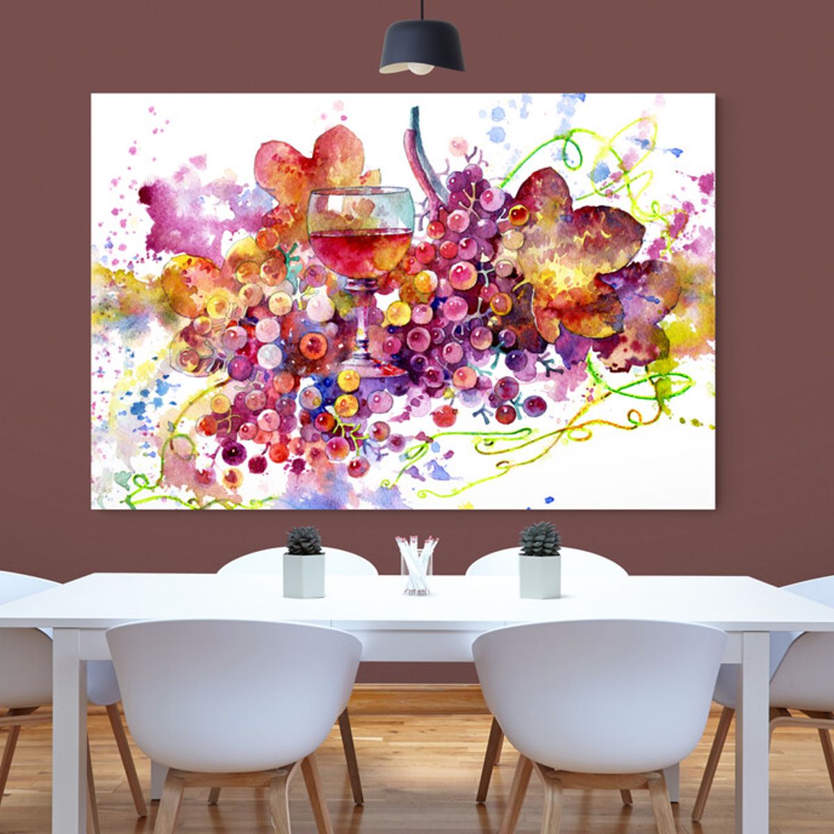 TAYRONA STORE - Cuadro Lienzo Para Comedor Bodegon Frutas Vino 142 50x35cm.