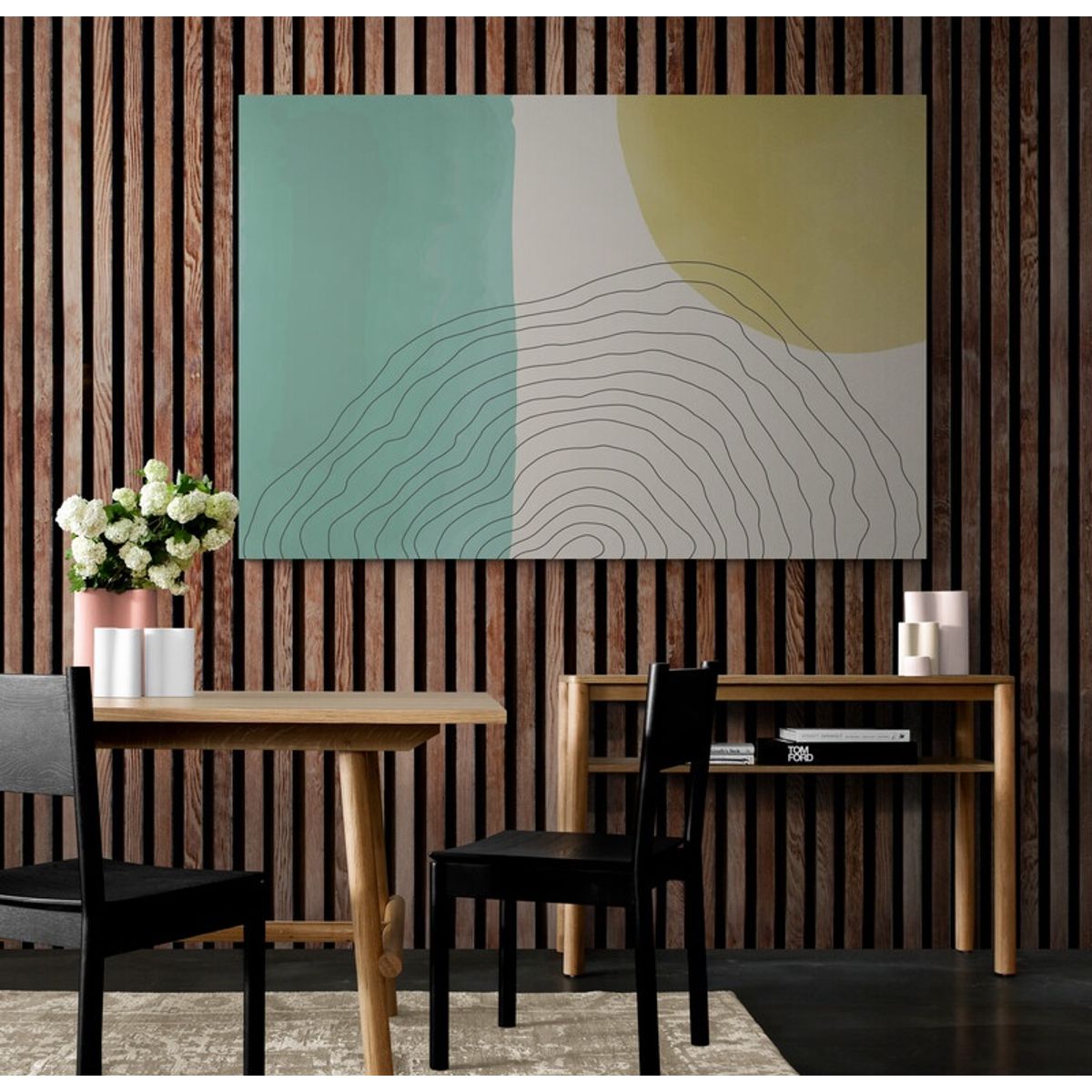 TAYRONA STORE - Cuadro En Lienzo Para Comedor Diseño Minimalista 298 70x50cm