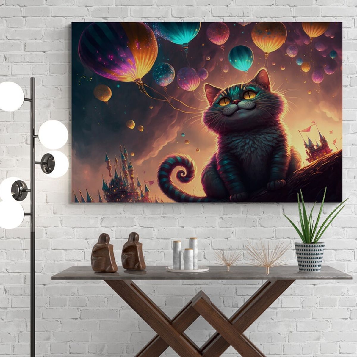 TAYRONA STORE - Cuadro En Lienzo Para Comedor Gatos 365 50x35cm