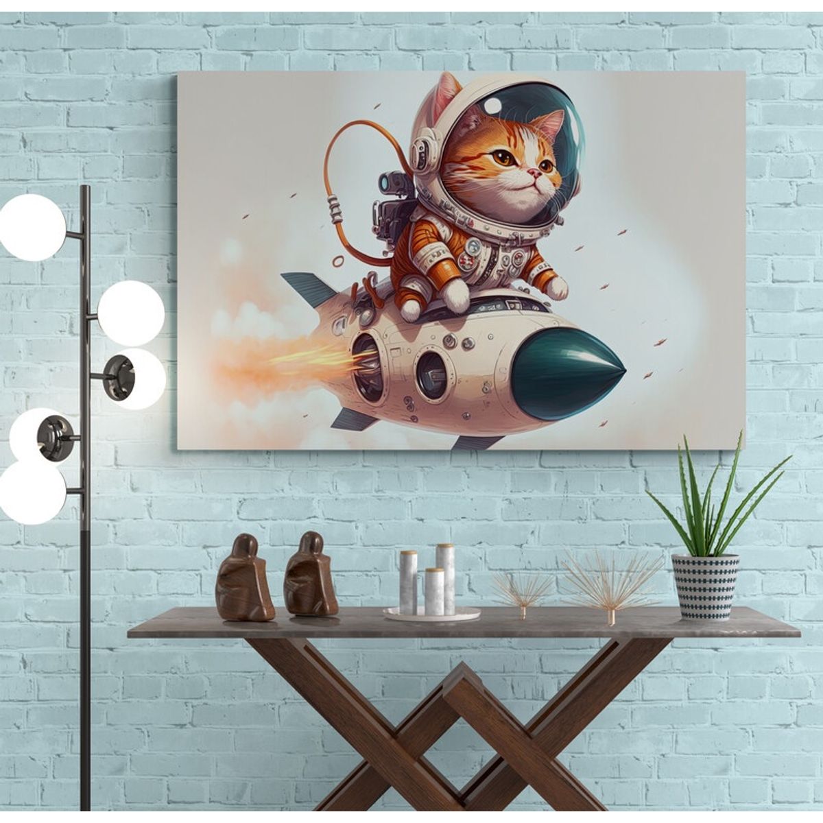 TAYRONA STORE - Cuadro En Lienzo Para Comedor Gatos 287 70x50cm