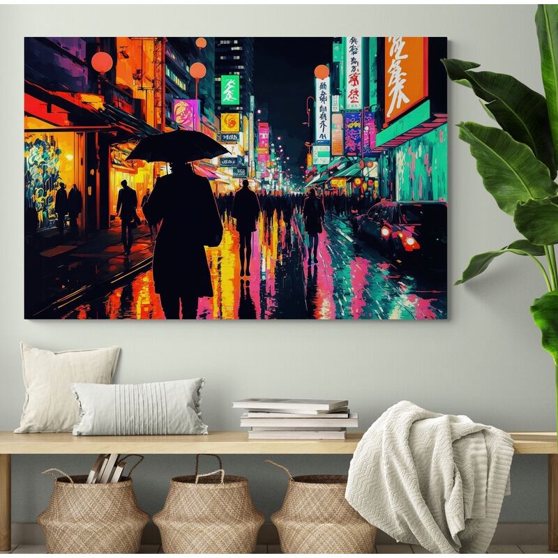 TAYRONA STORE - Cuadro En Lienzo Para Comedor Pintura Ciudad 205 120x80cm