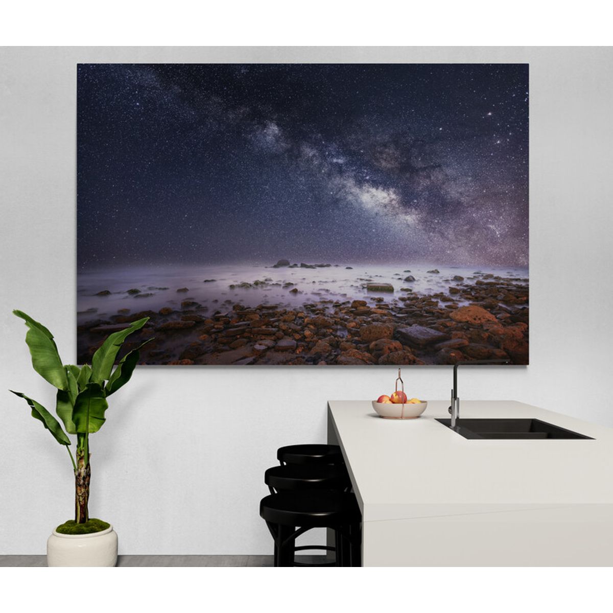 TAYRONA STORE - Cuadro En Lienzo Para Comedor Via Lactea 047 70x50cm