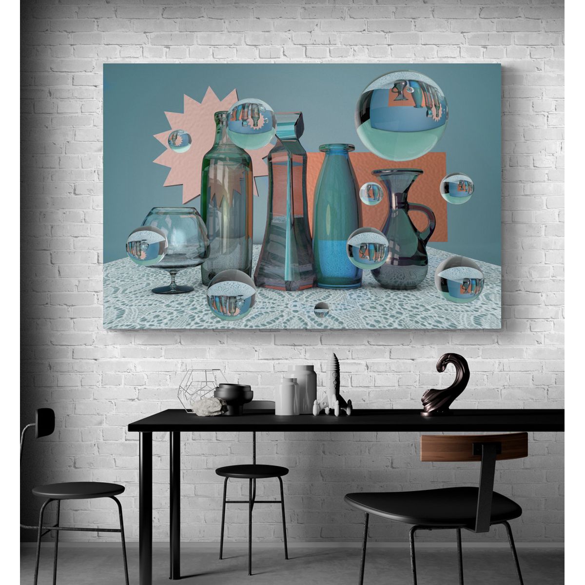 TAYRONA STORE - Cuadro En Lienzo Para Comedor Bodegon 056 50x35cm.