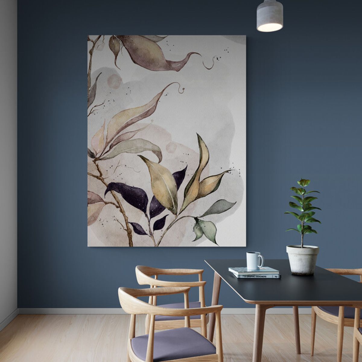 TAYRONA STORE - Cuadro En Lienzo Para Comedor Hojas Verdes 199 30x40cm