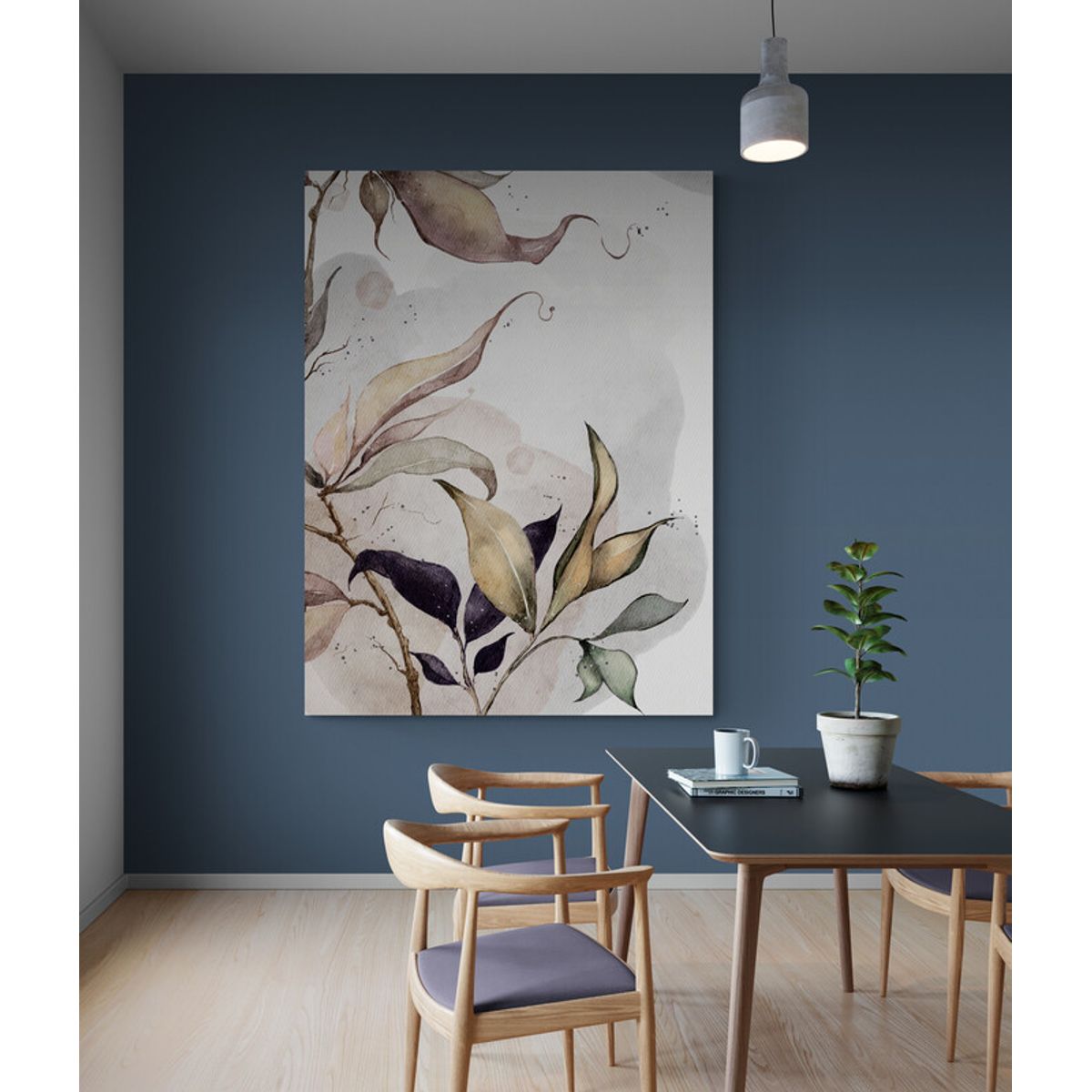 TAYRONA STORE - Cuadro En Lienzo Para Comedor Hojas Verdes 199 30x40cm