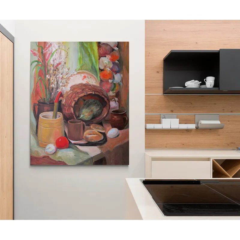 TAYRONA STORE - Cuadro En Lienzo Para Comedor Bodegon 242 40x50cm