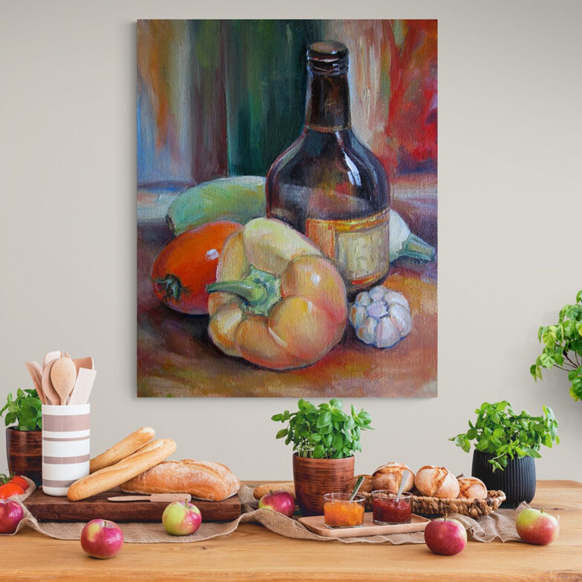 TAYRONA STORE - Cuadro En Lienzo Para Comedor Bodegon 243 100x125cm.