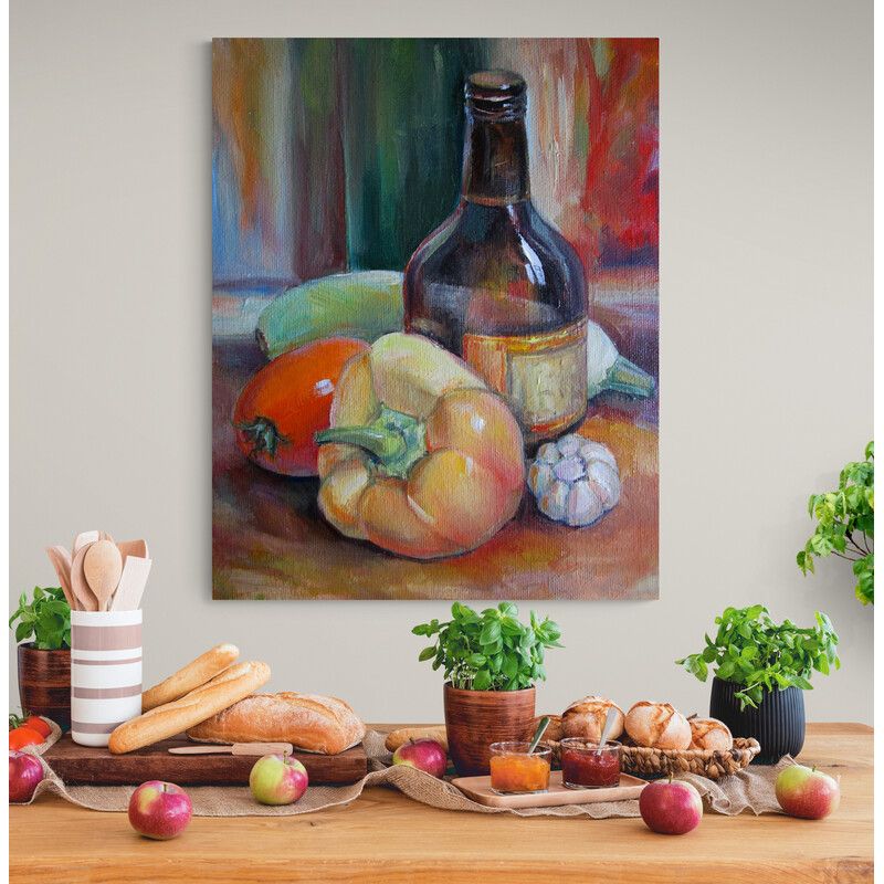 TAYRONA STORE - Cuadro En Lienzo Para Comedor Bodegon 243 80x100cm
