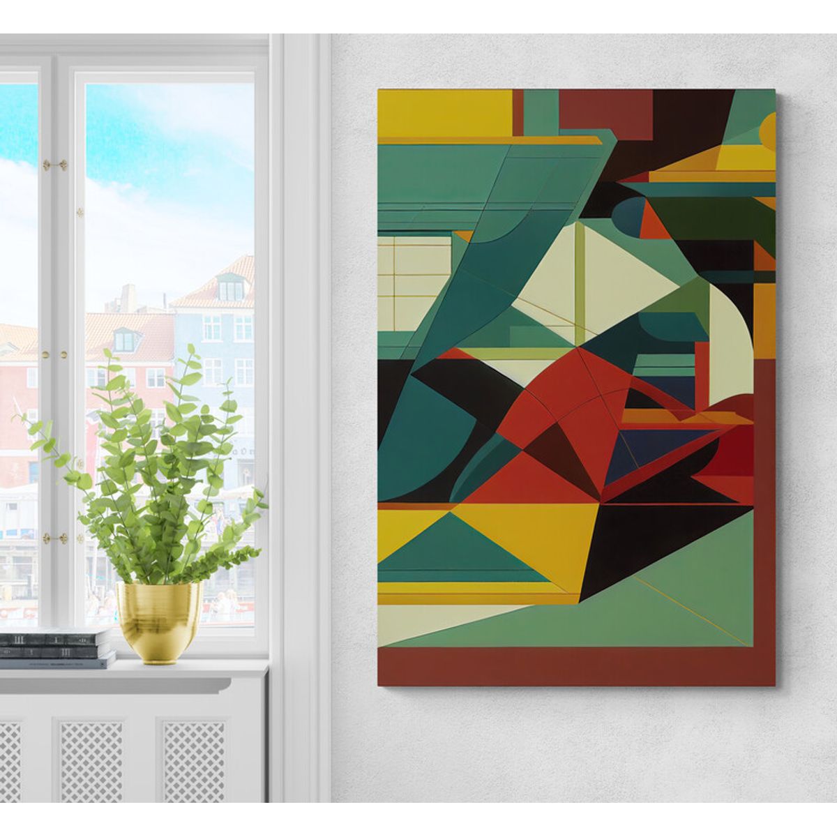 TAYRONA STORE - Cuadro En Lienzo Para Comedor Abstracto Colores 321 70x100cm
