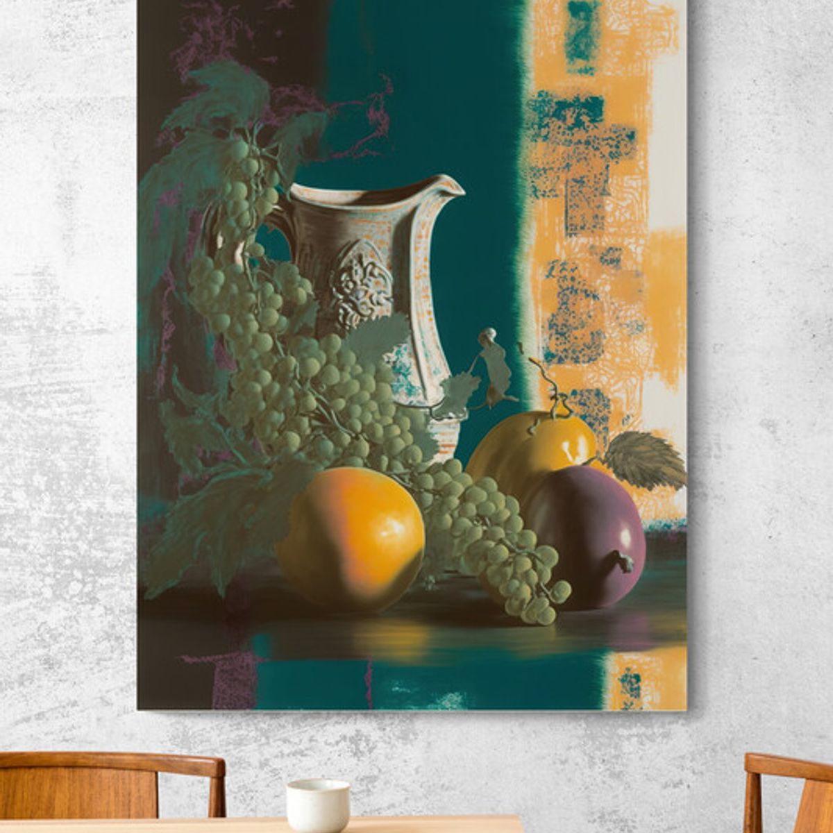 TAYRONA STORE - Cuadro En Lienzo Para Comedor Bodegon Frutas 292 35x50cm