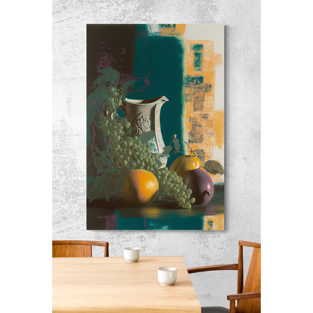 TAYRONA STORE - Cuadro En Lienzo Para Comedor Bodegon Frutas 292 35x50cm