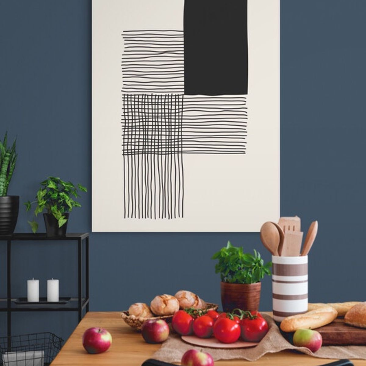TAYRONA STORE - Cuadro En Lienzo Para Comedor Diseño Minimalista 223 35x50cm