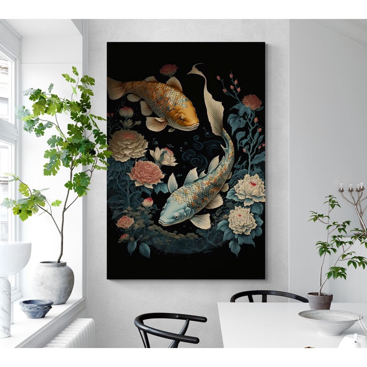 TAYRONA STORE - Cuadro En Lienzo Para Comedor Pes Koi 021 70x100cm