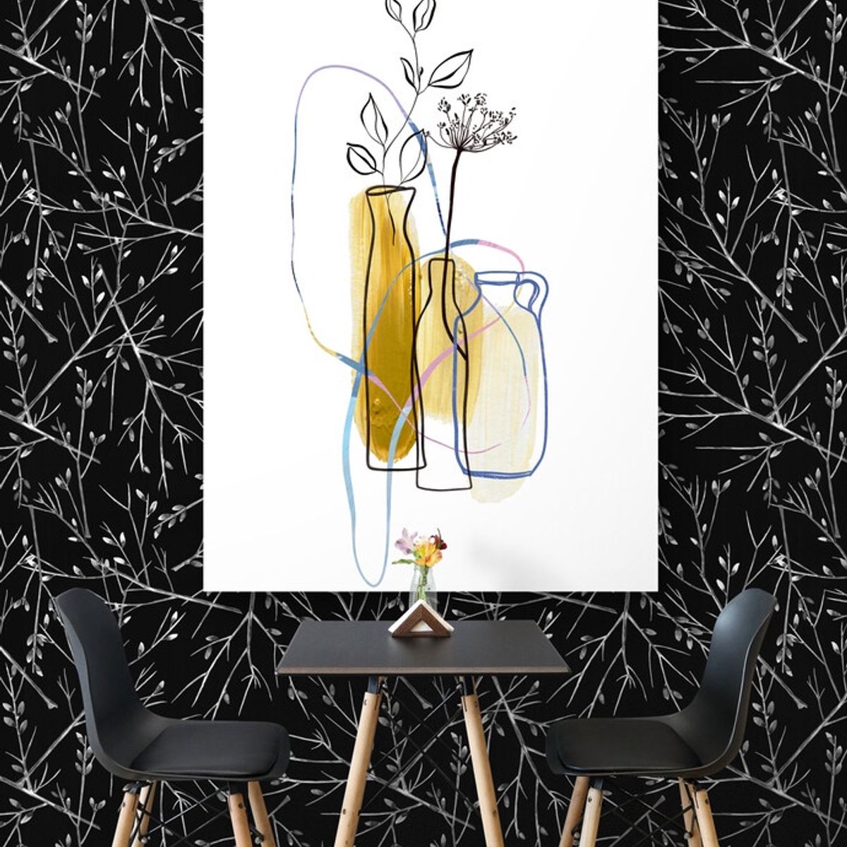 TAYRONA STORE - Cuadro En Lienzo Para Comedor Diseño Minimalista 433 60x80cm