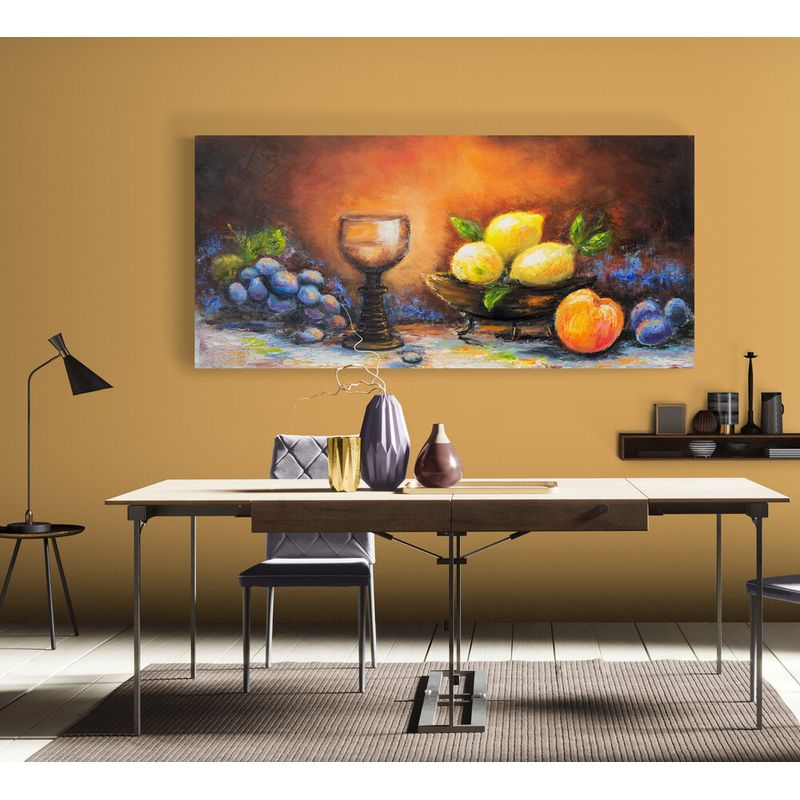 TAYRONA STORE - Cuadro En Lienzo Para Comedor Bodegon 025 100x45cm