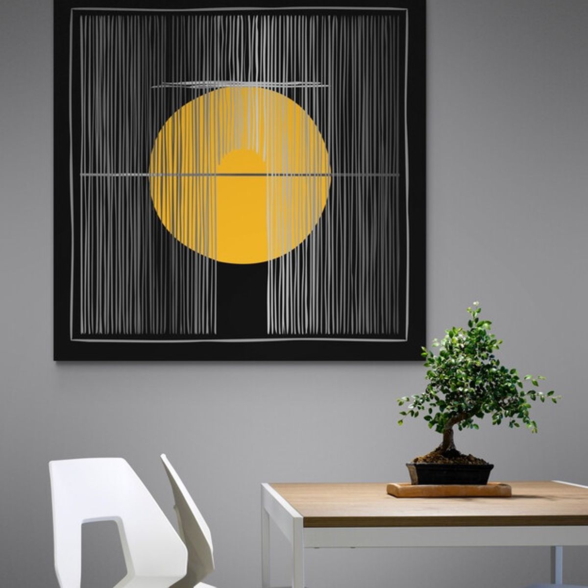 TAYRONA STORE - Cuadro En Lienzo Para Comedor Diseño Minimalista 415 120x120cm