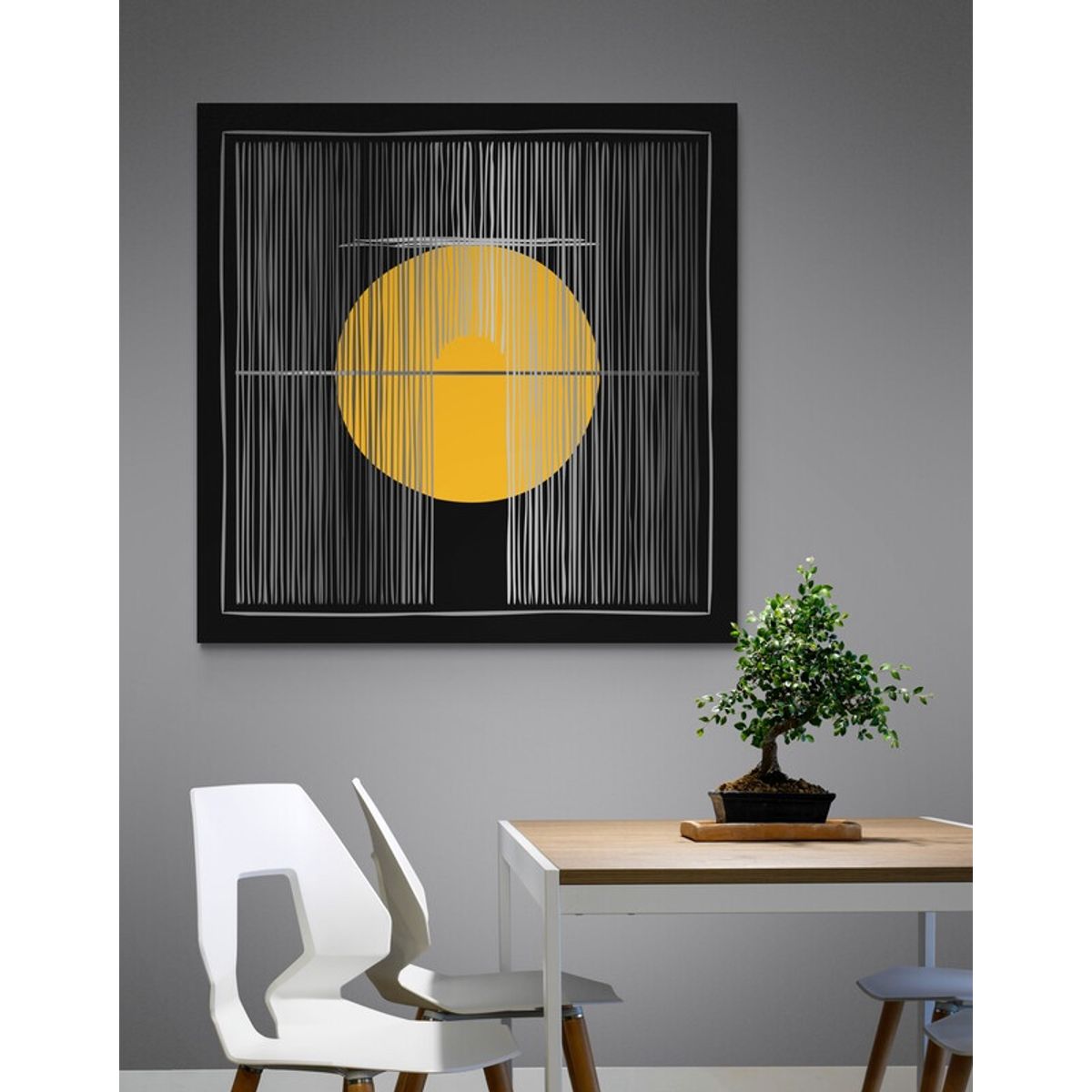 TAYRONA STORE - Cuadro En Lienzo Para Comedor Diseño Minimalista 415 120x120cm