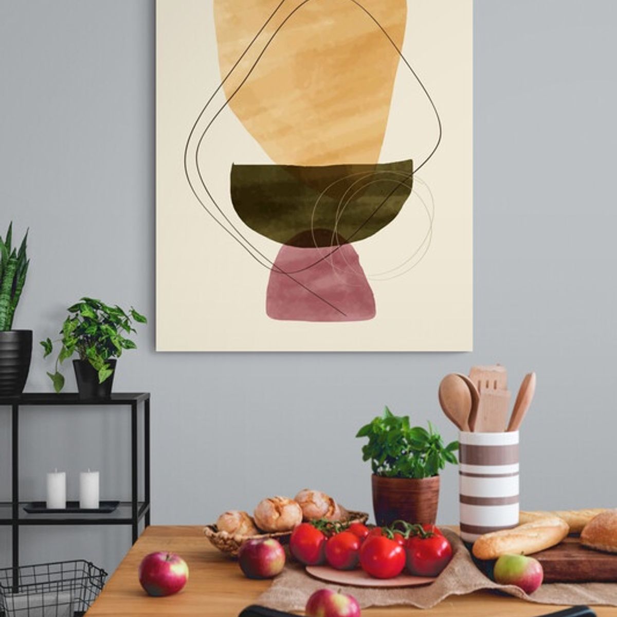 TAYRONA STORE - Cuadro En Lienzo Para Comedor Diseño Minimalista 278 70x100cm