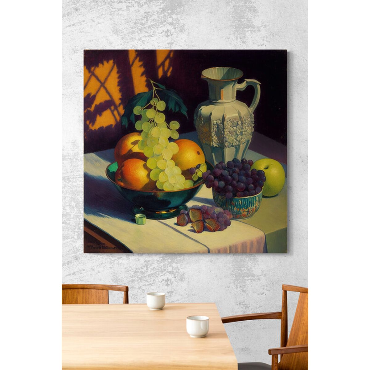 TAYRONA STORE - Cuadro En Lienzo Para Comedor Bodegon Frutas 310 60x60cm