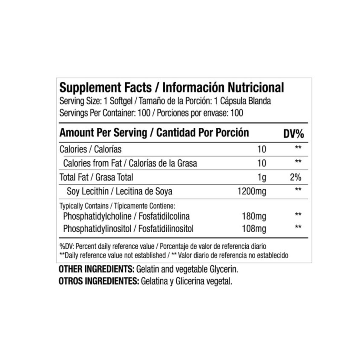 MEDICAL GREEN - Soya Lecitina 1200MG 100 Capsulas