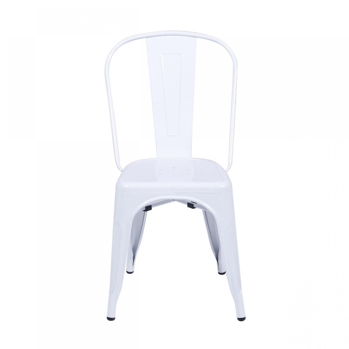 GENERICO - SILLA DE RESTAURANTE COMEDOR METALICA TOLIX BRILLANTE BLANCA