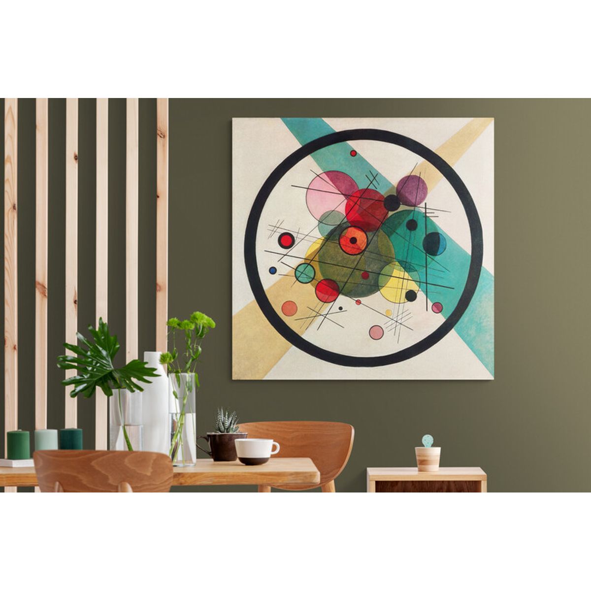 TAYRONA STORE - Cuadro Lienzo Para Comedor Estilo Vasili Kandinski 013 50x50cm