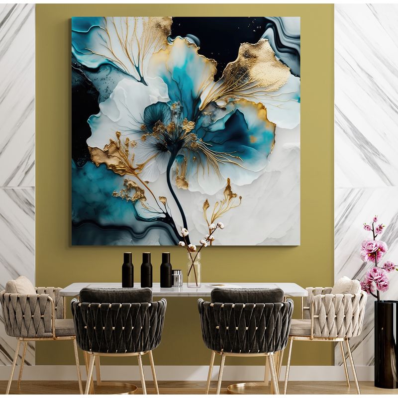 TAYRONA STORE - Cuadro En Lienzo Para Comedor Flores 515 50x50cm