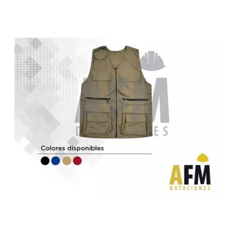 AFM - CHALECO TIPO PERIODISTA EN DRIL